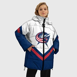 Куртка зимняя женская NHL: Columbus Blue Jackets, цвет: 3D-черный — фото 2