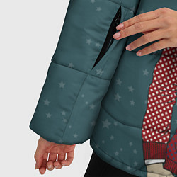 Куртка зимняя женская Олень хипстер, цвет: 3D-красный — фото 2