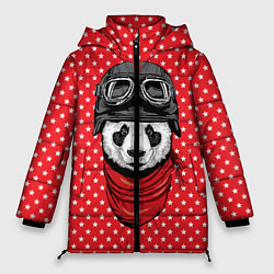 Куртка зимняя женская Панда пилот, цвет: 3D-красный