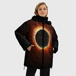 Куртка зимняя женская Солнечное затмение, цвет: 3D-черный — фото 2