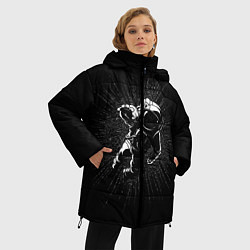 Куртка зимняя женская Космическое прикосновение, цвет: 3D-черный — фото 2