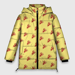 Куртка зимняя женская Рай пиццы, цвет: 3D-красный