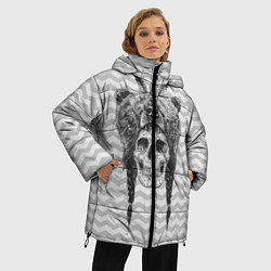Куртка зимняя женская Мертвый шаман, цвет: 3D-черный — фото 2