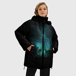 Куртка зимняя женская Взгляд на звезды, цвет: 3D-черный — фото 2