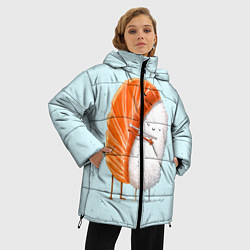 Куртка зимняя женская Суши друзья, цвет: 3D-черный — фото 2