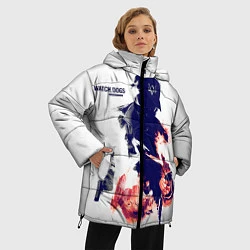Куртка зимняя женская Watch Dogs 2, цвет: 3D-красный — фото 2