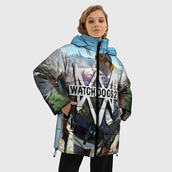 Куртка зимняя женская Watch Dogs 2, цвет: 3D-черный — фото 2