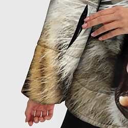 Куртка зимняя женская Удивленный тигр, цвет: 3D-черный — фото 2