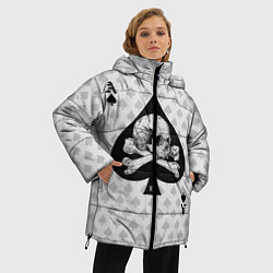 Куртка зимняя женская Смертельный туз, цвет: 3D-черный — фото 2