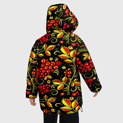 Женская зимняя куртка Хохлома / 3D-Красный – фото 4