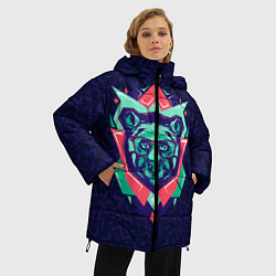 Куртка зимняя женская Hipster Bear, цвет: 3D-черный — фото 2