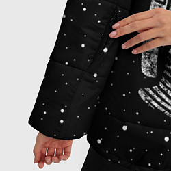 Куртка зимняя женская Космонавт привидение, цвет: 3D-черный — фото 2