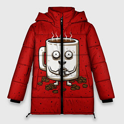 Куртка зимняя женская Кофейный пьяница, цвет: 3D-светло-серый