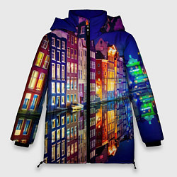 Куртка зимняя женская Амстердама - Нидерланды, цвет: 3D-черный