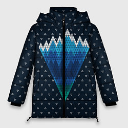 Куртка зимняя женская Геометрические горы, цвет: 3D-черный