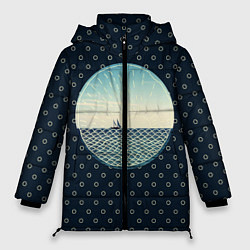 Куртка зимняя женская Морское настроение, цвет: 3D-черный