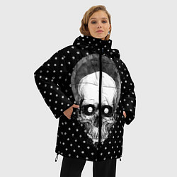 Куртка зимняя женская Подробный череп, цвет: 3D-светло-серый — фото 2