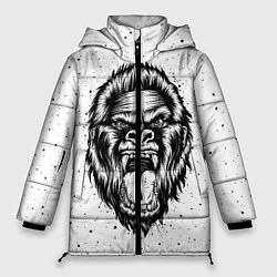 Куртка зимняя женская Рык гориллы, цвет: 3D-черный