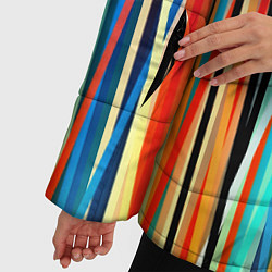 Куртка зимняя женская Colored stripes, цвет: 3D-красный — фото 2