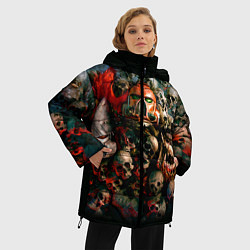 Куртка зимняя женская Warhammer 40k: Skulls, цвет: 3D-светло-серый — фото 2