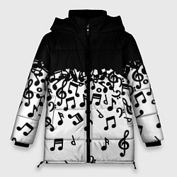 Куртка зимняя женская Поглощение музыкой, цвет: 3D-черный