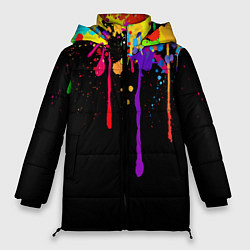 Куртка зимняя женская Краски, цвет: 3D-черный