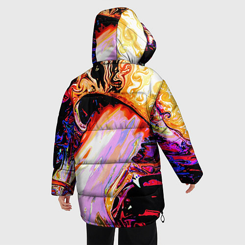 Женская зимняя куртка Абстракция / 3D-Красный – фото 4