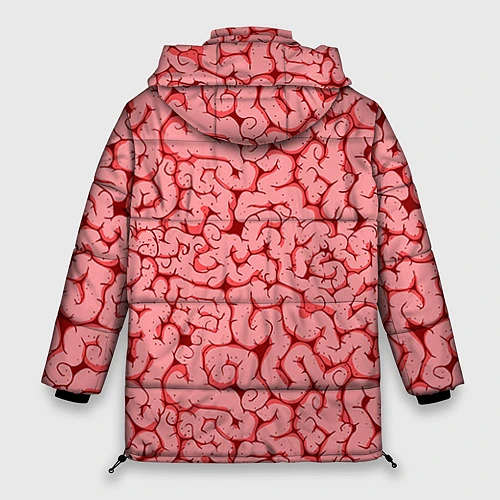 Женская зимняя куртка Мозг / 3D-Светло-серый – фото 2