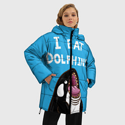 Куртка зимняя женская I eat dolphins, цвет: 3D-черный — фото 2