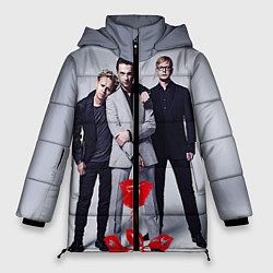 Куртка зимняя женская Depeche Mode: Red Flower, цвет: 3D-черный