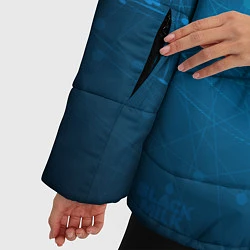 Куртка зимняя женская Bitcoin Blue, цвет: 3D-черный — фото 2