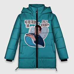 Куртка зимняя женская Недостаток сна, цвет: 3D-черный