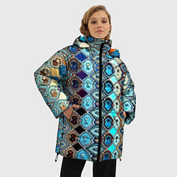 Куртка зимняя женская Psychedelic mosaica, цвет: 3D-черный — фото 2
