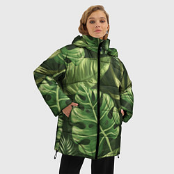 Куртка зимняя женская Доисторический лес, цвет: 3D-черный — фото 2