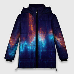 Куртка зимняя женская Компьютерный код, цвет: 3D-черный
