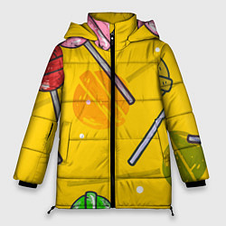 Куртка зимняя женская Чупа-Чупс, цвет: 3D-черный