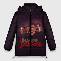 Куртка зимняя женская Группа Imagine Dragons, цвет: 3D-красный