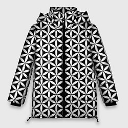 Куртка зимняя женская Цветок Жизни, цвет: 3D-черный