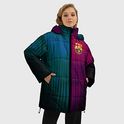 Куртка зимняя женская Barcelona FC: Abstract 2018, цвет: 3D-черный — фото 2