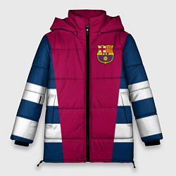 Куртка зимняя женская Barcelona FC: Vintage 2018, цвет: 3D-черный
