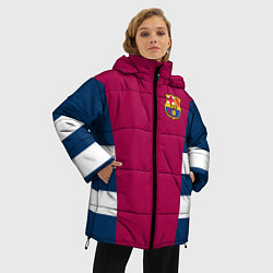 Куртка зимняя женская Barcelona FC: Vintage 2018, цвет: 3D-черный — фото 2