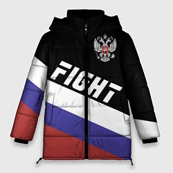 Куртка зимняя женская Fight Russia, цвет: 3D-черный