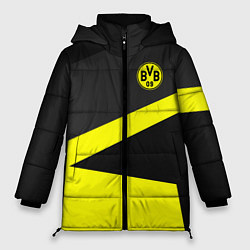 Куртка зимняя женская FC Borussia: Sport Geometry, цвет: 3D-черный