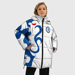 Куртка зимняя женская FC Chelsea: White Lion, цвет: 3D-черный — фото 2