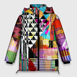 Куртка зимняя женская RGB Geometry, цвет: 3D-черный
