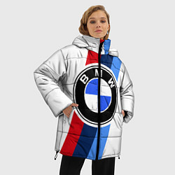 Куртка зимняя женская BMW M: White Sport, цвет: 3D-черный — фото 2