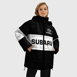 Куртка зимняя женская Subaru: Black Sport, цвет: 3D-красный — фото 2