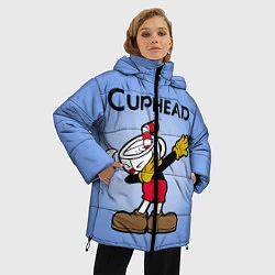 Куртка зимняя женская Cuphead Dab, цвет: 3D-светло-серый — фото 2
