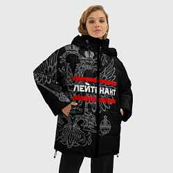 Куртка зимняя женская Лейтенант: герб РФ, цвет: 3D-черный — фото 2