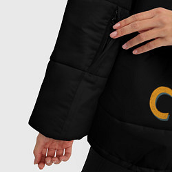 Куртка зимняя женская Cuphead: Black Mugman, цвет: 3D-черный — фото 2